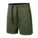 thumbnail image 4 of Pantalones cortos de running para hombre con entrepierna de 5 pulgadas: bolsillos con cremallera, cintura elástica, poliéster-spandex, pantalones cortos deportivos para gimnasio, tallas S-XXXL para, 4 of 5