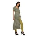 thumbnail image 3 of Moomaya Kurta Longue Tunique à Manches Courtes en Coton pour Femmes, Kurtis Imprimés avec Fente avant, 3 of 6
