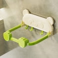 thumbnail image 4 of Piwvid Foldable Basin Rack, Wall Mounted with Hooks, No Punch Washbasin Hook Storage Shelf, Multipurpose Bathroom Wall Hook for Organizing, 4 of 4