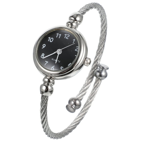 BRIGHTFUFU Relojes de pulsera de negocios de moda para mujer Reloj de pulsera de lujo Vestido de cuarzo (Negro)