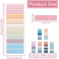 thumbnail image 2 of 1200Pcs Sticky Tabs, Index Tabs Writable and Repositionable File Book Tabs Colorful Sticky Index Tabs File Tabs Page Markers Tabs Page Tab for Page Markers, Classify Files, 2 of 5