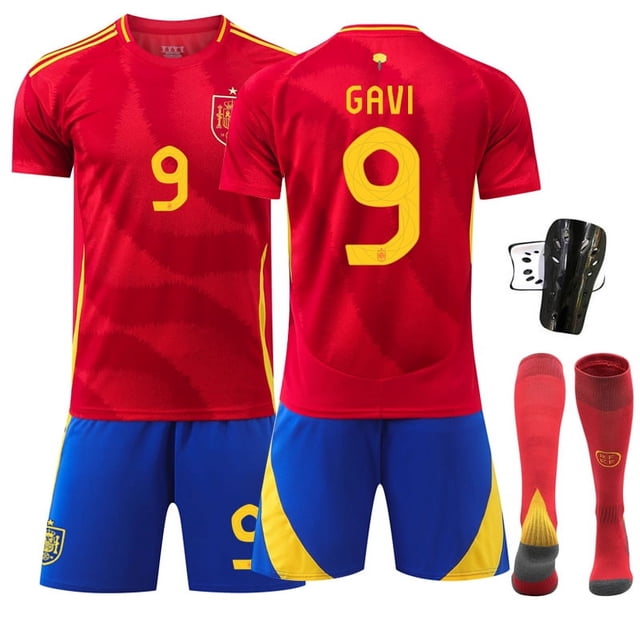 Maillot de Soccer Domicile Garçons Filles LAMINE YAMAL 19 GAVI 9 MORATA7 pour Hommes Femmes