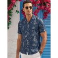 thumbnail image 2 of GIRUNS Men's Hawaiian Beach Short Sleeve Button Down Shirt Tropical Cuban Collar Casual Shirt, 2 of 7