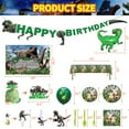 thumbnail image 3 of Set de decoración de cumpleaños con dinosaurios y accesorios para fiestas con telón de fondo, 3 of 5