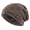 Brown, variant on Slouchy Knit Beanie, Double Layer, Fleece Lined, Black
