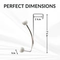 thumbnail image 6 of Over The Door Hook Rack Chrome Finish with 2 White Ball Ends, 6 of 8