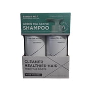 AMOS Professional Green Tea Active Shampoo 2-Pack 16.9 fl oz / 500mL – Scalp Care & Deep Cleansing Shampoo Made in Korea