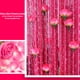 thumbnail image 2 of Cateissary Cortina de rosas romántica, cortina de puerta rosa, partición de borlas, partición de habitación, decoración a prueba de Sombras de ventana rosa, 2 of 6