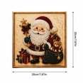 thumbnail image 2 of Christmas Santa Pearl Art Kits for Adults, 3D Raised Special Shaped Pearl Diamond Painting Canvas Kit, Xmas Winter Wall DIY Decor Craft Gift, 2 of 5