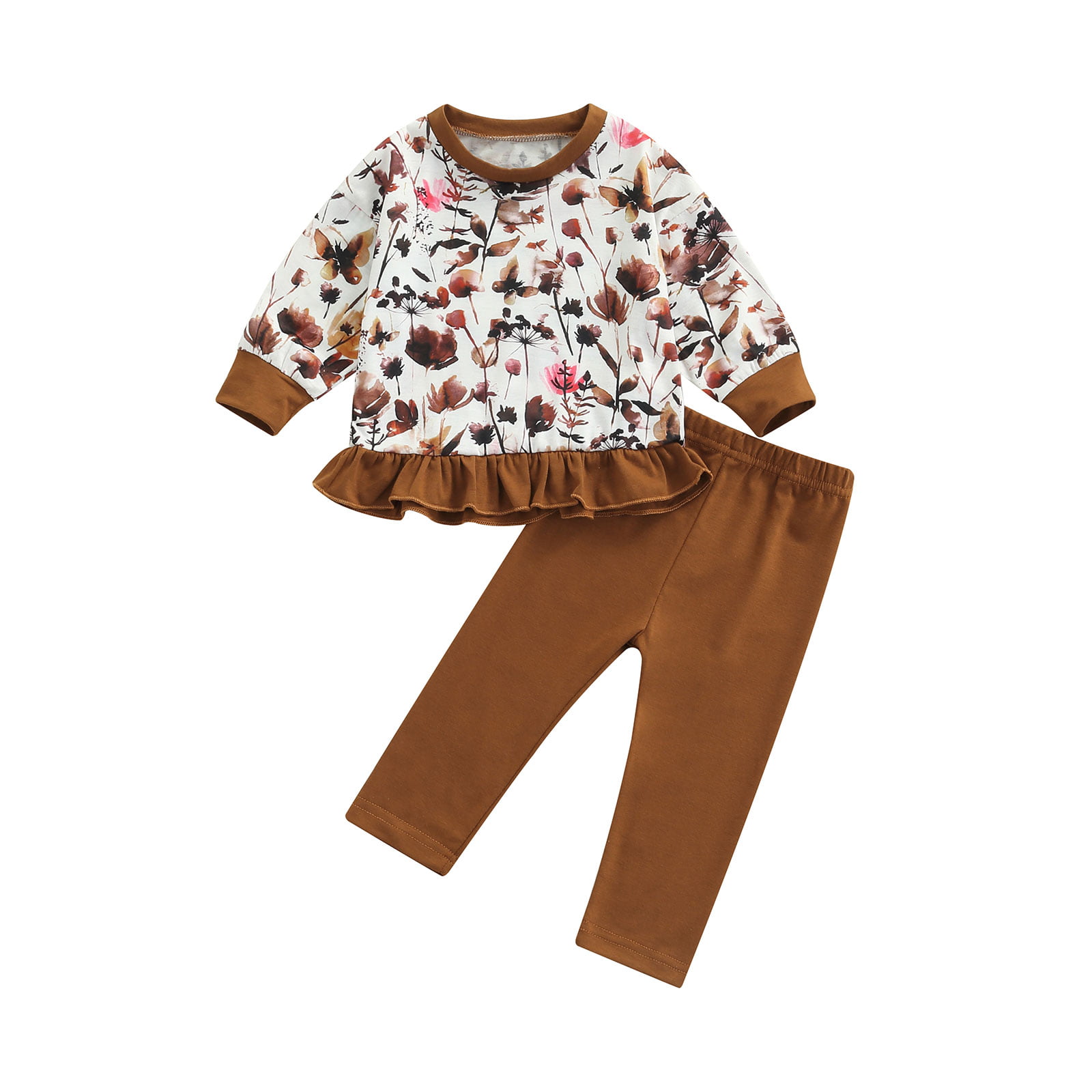 Black+White, 12-18 Months Lefyira Baby Girl Stripe Top Blouse Autumn Ruffle Sleeve Shirt Casual Clothes
