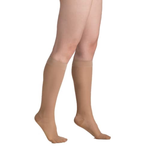 EvoNation Women's Knee High Compression Socks 15-20 mmHg – Sheer Graduated Support Stockings