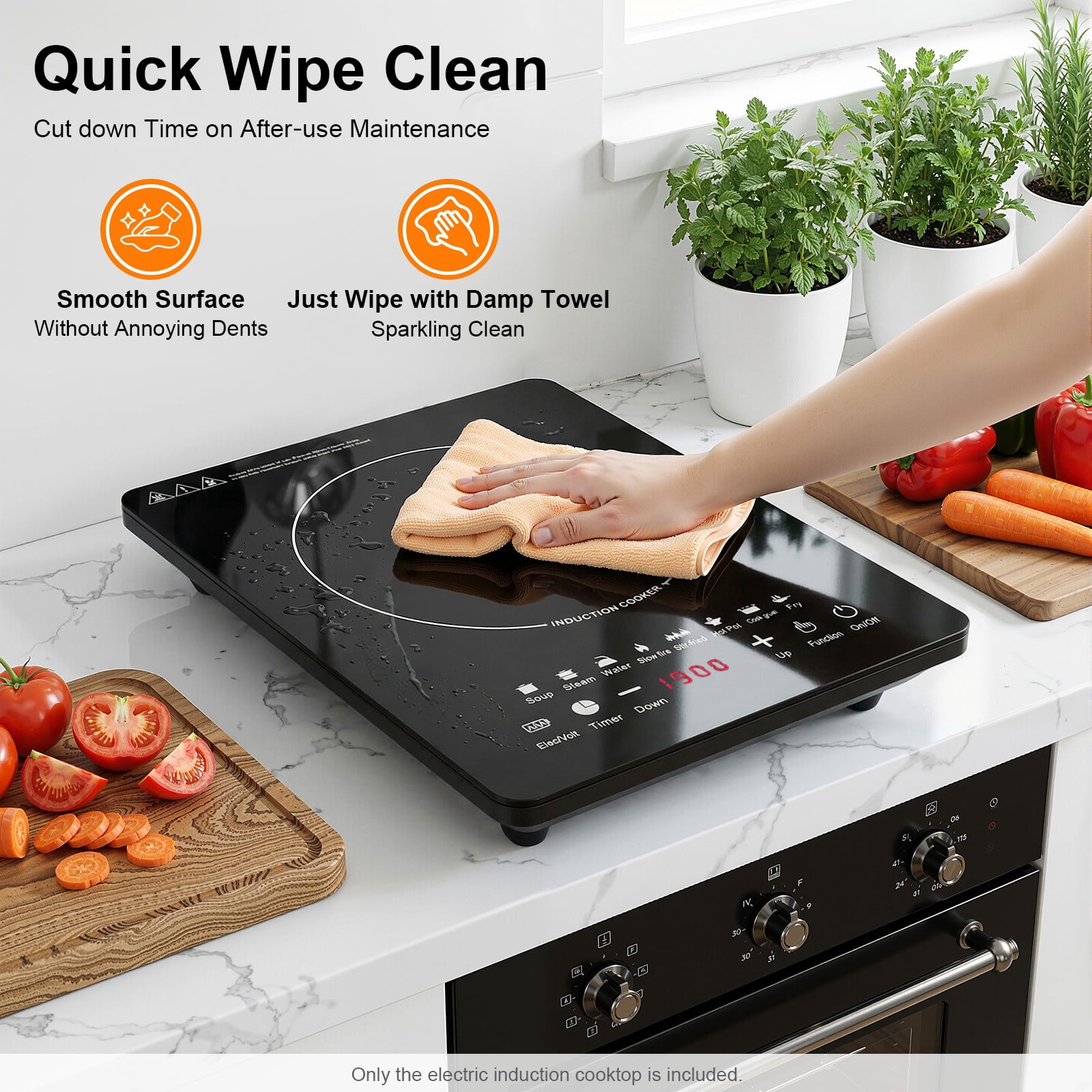 2200W  Portable Kitchen Countertop Induction Cooktop Burner Electric Hot Stove