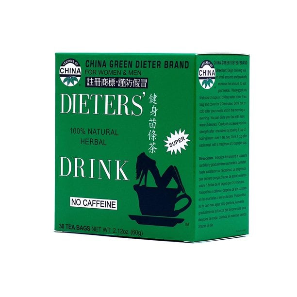 Uncle Lee’s Dieters Tea for Weight Loss - Chinese Green Slim Tea With Senna Leaves - 100 Percent Natural No Caffeine - 30 Tea Bags, Pack of 3