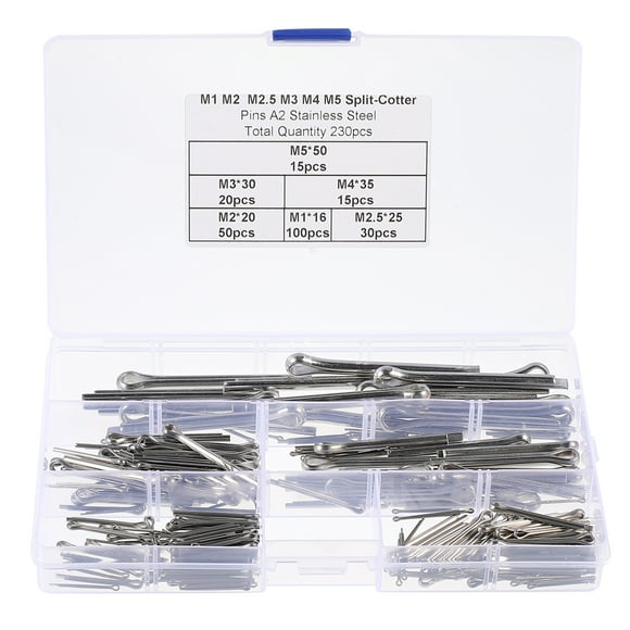 Shisuyan Cotter Pin Assortment Kit Small Engine Repair 230Pack 6.7x3.7in