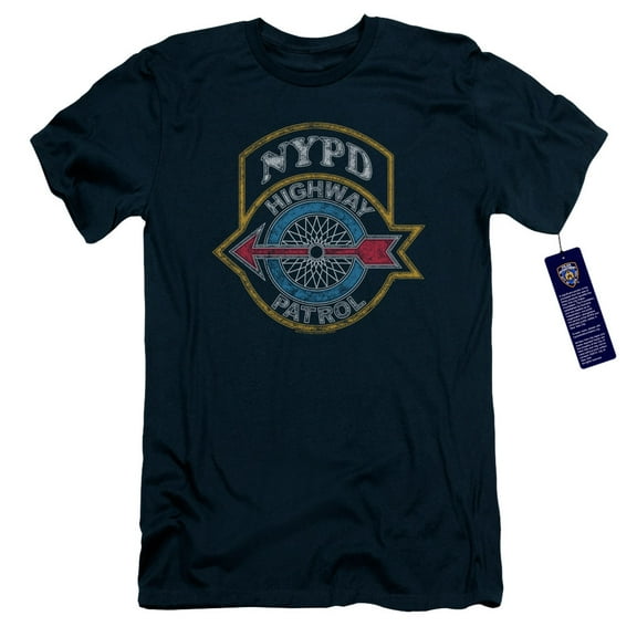 New York City Highway Patrol Adult 30/1 T-Shirt Navy