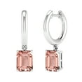 thumbnail image 2 of Sterling Silver with Morganite Dangle Earrings, 2 of 3
