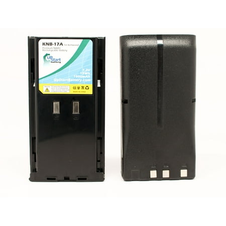 - 2x Pack - Kenwood TK-380 Battery - Replacement for Kenwood KNB-17A Two-Way Radio Battery (1800mAh, 7.2V, NIMH)