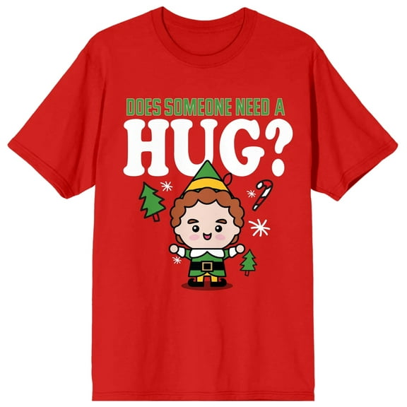 Elf Need A Hug Women's Red T-shirt
-Medium