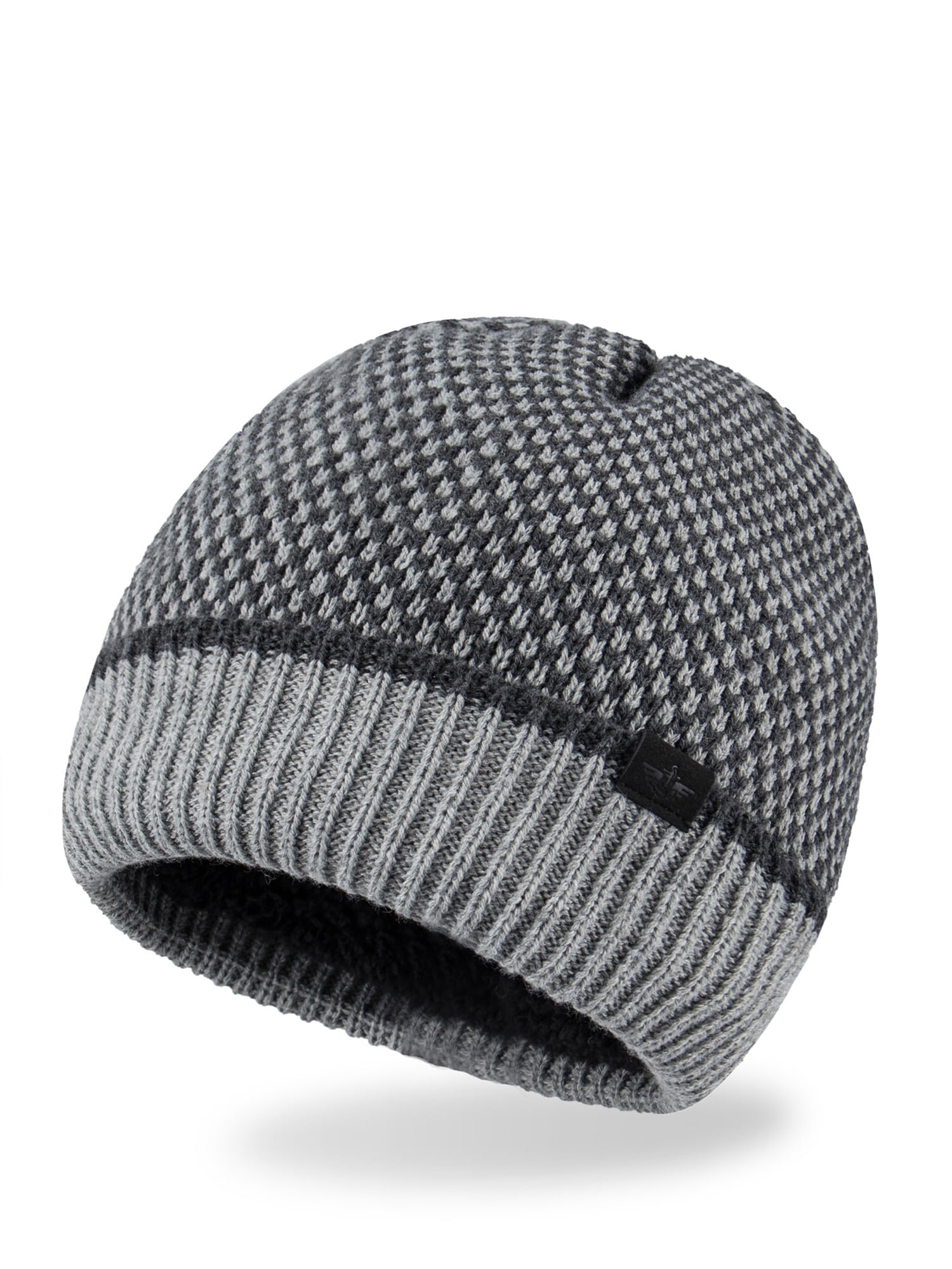 Dockers Men's Knit Cuffed Beanie with Faux Sherpa Lining