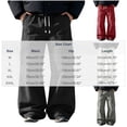 thumbnail image 3 of Cmtiyu Cargo Pants for Men, Baggy High Waist Drawstring Wide Leg Work Pants with Multi Pockets, Casual Outdoor Hiking Pants, M-3XL, 3 of 8