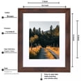 thumbnail image 3 of FungYuan 3PACK 11x14 Wood Picture Frame , Display Photo 11x14 Matted to 8x10 Wall Frame, Brown, 3 of 5