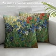 thumbnail image 3 of JEUXUS Pillow Case Simulation Painted Texture Gogh Famous Classic Short Plush Pillowcase White, 3 of 5