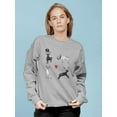 thumbnail image 2 of Storybook Style Deers Sweatshirt Women -Image by Shutterstock, Female 3X-Large, 2 of 4