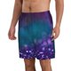 thumbnail image 2 of Balery Purple and Green Glitter Traje de Baño Estilo Hawaiano para Hombre, Shorts de Secado Rápido con Bolsillos-XX-Large, 2 of 6