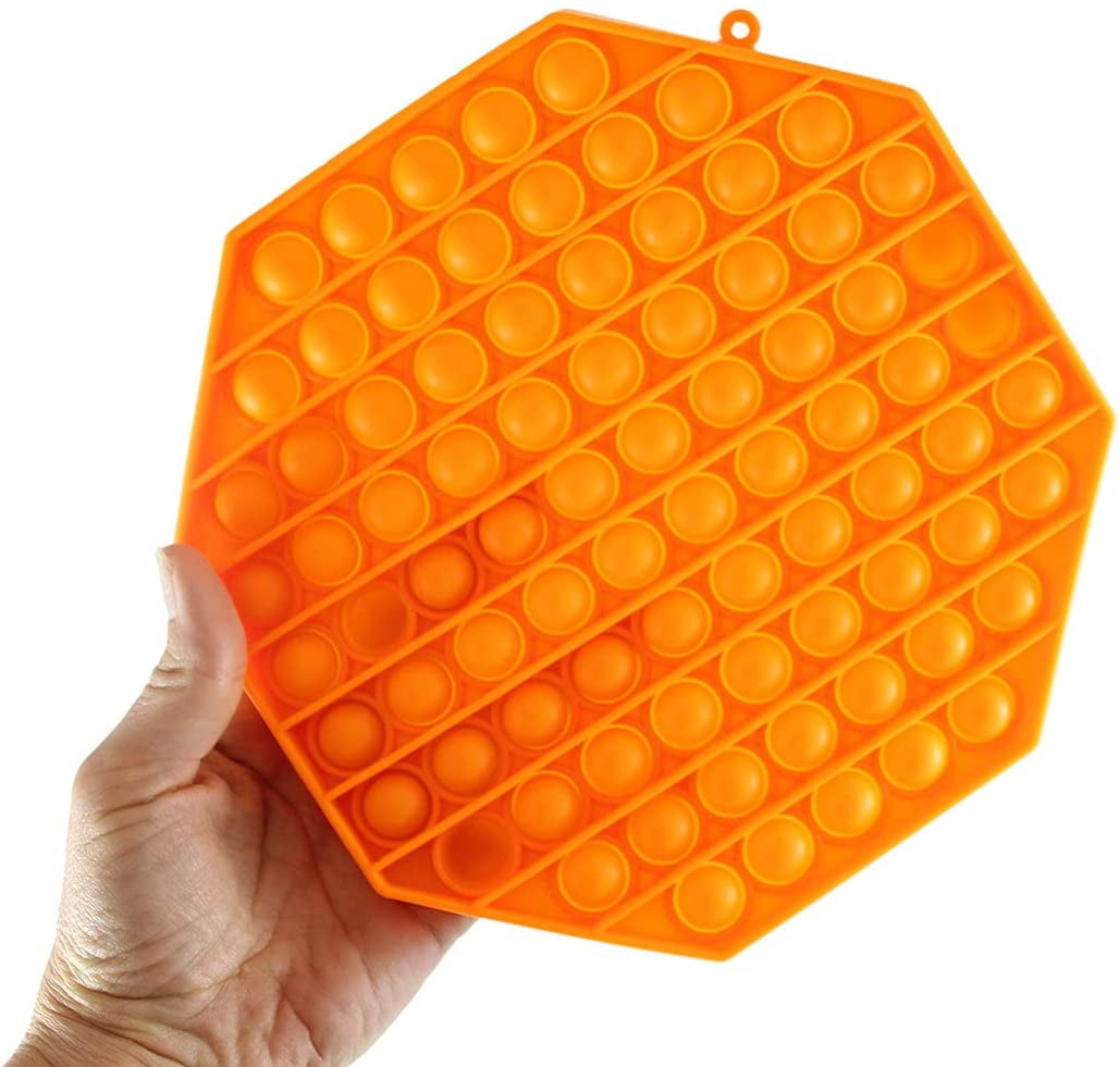 1 OCTAGON Large 8" Bubble Pop Game - Silicone Push Poke Bubble Wrap