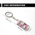 thumbnail image 4 of Naloa Orchids Flowers Print Keyfob with Split Key Ring and Print Labels, Key Labels Key Chain Tags, Luggage Tags, Car Key Chain Ring Keyfob Gift, 4 of 7