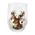 thumbnail image 3 of Christmas Printed Stemless Clear Glass Cup, 560ML Holiday Art Deco Drinking Mug for Home Xmas Party, 3 of 6
