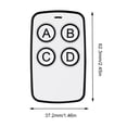 thumbnail image 4 of Huadaliy Cloning Code Car Key 4 Buttons Garage Door Gate Opener Universal 315 MHz/433MHz, 4 of 8