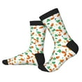 thumbnail image 2 of Pofeuu Cute Carrot Print Crew Socks, Adult Running Hiking Socks for Youth and Adult, 2 of 7