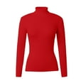 thumbnail image 1 of Chandail à Col Roulé à Manches Longues pour Femmes, Tricoté, Uni, Style Chandail, avec Motif de Mouton, Coupe Ample, 1 of 4