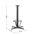 thumbnail image 4 of Flash Furniture Beverly 30'' x 30'' Restaurant Table X-Base with 3'' Dia. Bar Height Column and Foot Ring, 4 of 5