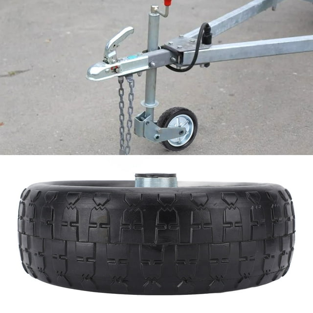 Trailer Tongue Jack Wheel, Waterproofing 10 Inch Oil Proof 84mm Rim High Strength Trailer Jack Caster for RV