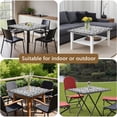thumbnail image 5 of Bohemian Style Floral Print Square Table Cover 34x34 Inch with Elastic Edge for Snug Fit on Indoor Outdoor Patio Dining Tables, 5 of 6