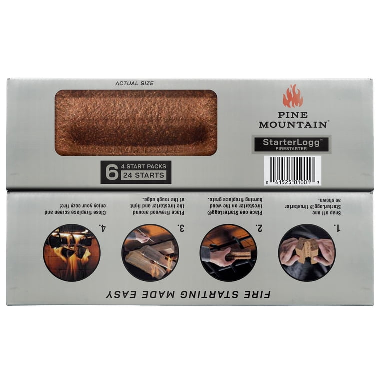 Pine Mountain Starterlogg Firestarter 24 Pack - Walmart.com