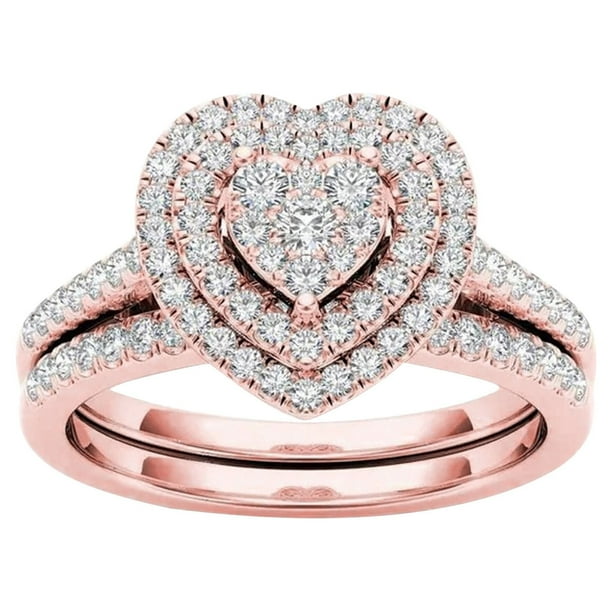 Fiudx Elegante Joyería de Moda Nupcial Circonita Diamante Elegante Boda