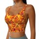 thumbnail image 2 of Balery Autumn Maple Leaf Pile Sujetadores deportivos con espalda cruzada para mujer, acolchados, sin costuras, de alto impacto, ideales para yoga, gimnasio, entrenamiento y fitness.-X-Large, 2 of 8