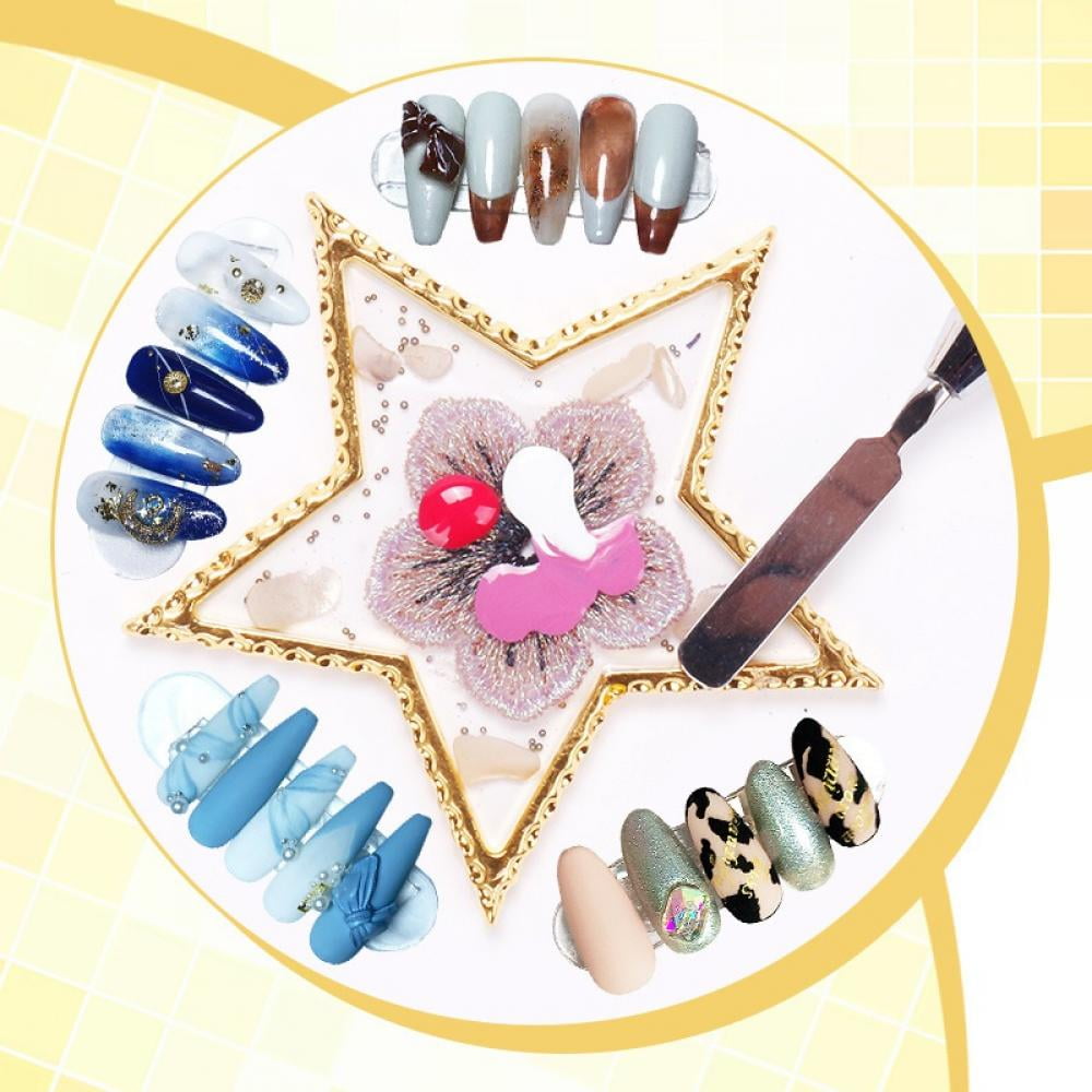 6 Typies New Agate Palette Nail Painting Palette Nail Piece Display Board Nail Tools Showing Shelf Nail Art Tools