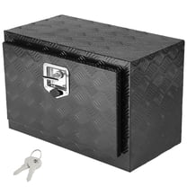 VEVOR Underbody Truck Box, 24" x 12" x 14" Pickup Storage Box, Heavy Duty Aluminum Diamond Plate Tool Box with Lock and Keys, Waterproof Trailer Storage Box with T-Handle Latch for Truck, Van,Trailer
