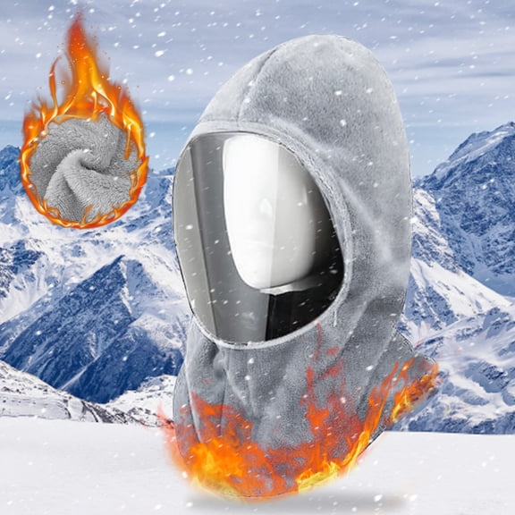 ZSQDM Adult Solid Plush Windproof Transparent Full Head Hooded Winter Mask Hat beanies Mission Cooling Hat Bomber Hats Swim Cap