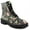 Black Vintage Floral, variant on Womens Kaedy Faux Leather Lugged Sole Combat & Lace-up Boots