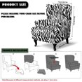 thumbnail image 7 of Aplkyhs Zebra Print Polyester Wing Chair Covers 2 Piece Stretch Wingback Chair Slipcover Solid Wingback Armchair Covers with Elastic Bottom for Living Room Bedroom, 7 of 7