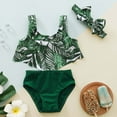 thumbnail image 2 of FRSASU Clearance Toddler Baby Girls Summer Swimsuit Leaf Pattern Swimsuit Set, 2 of 8