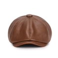 thumbnail image 3 of Gorro octogonal de PU, boina artística para jóvenes, para primavera y otoño, para exteriores, impermeable, para hombres y mujeres, sombrero de pintor retro, 3 of 5