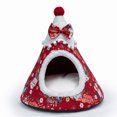 thumbnail image 1 of Casa para gatos e iglú Árbol de Navidad Casa para gatos Cama | Tienda portátil para mascotas Interior Igloo Cat Cave Nest Afortunado Sencillez, 1 of 4