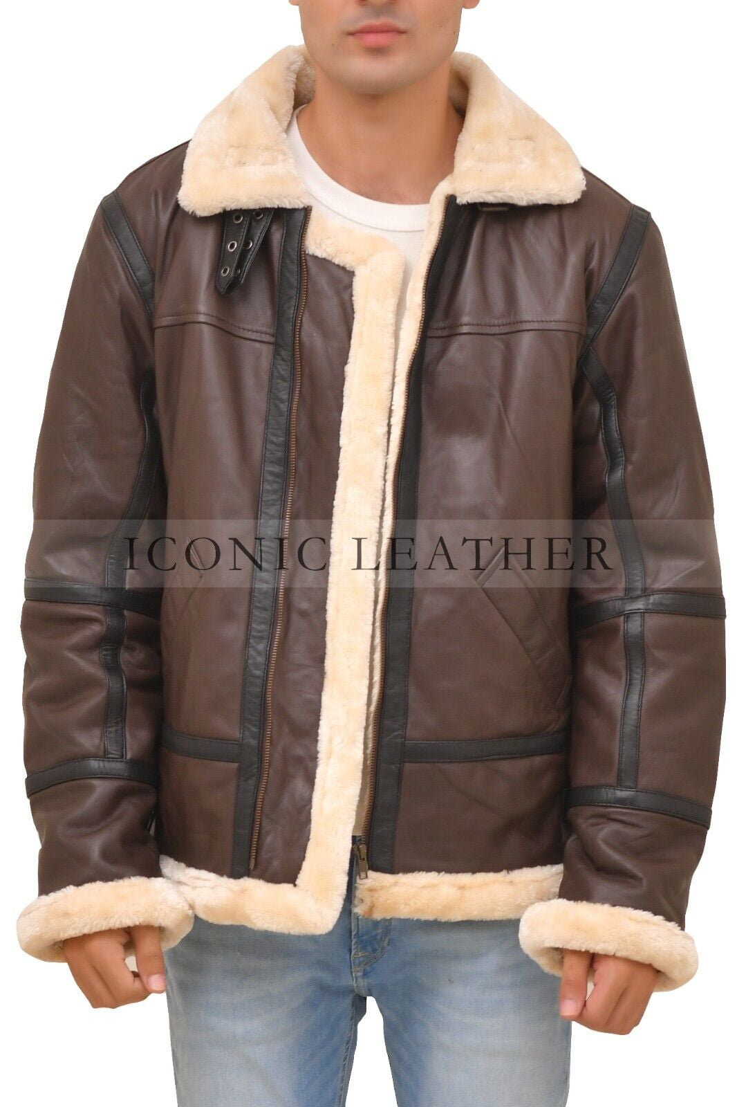 Men's B3 Bomber GENUINE Leather Jacket..... BRAND NEW - Walmart.com