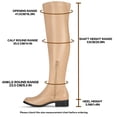 thumbnail image 2 of DARING DIVA Women's Round Toe Zip Closure Block Heels Over Knee High Boots Nude 6, 2 of 7